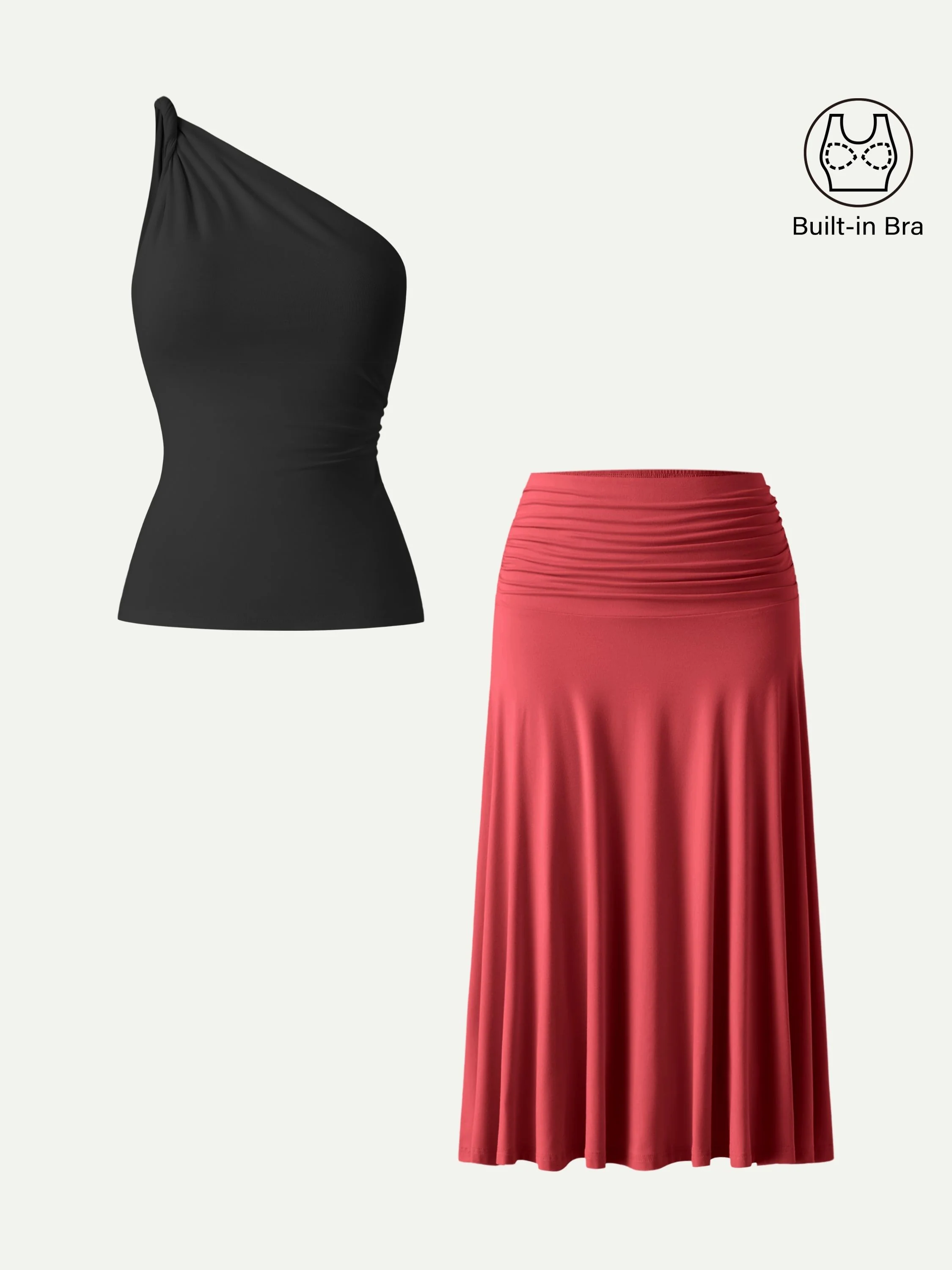 One Shoulder Twisted Bra Tank