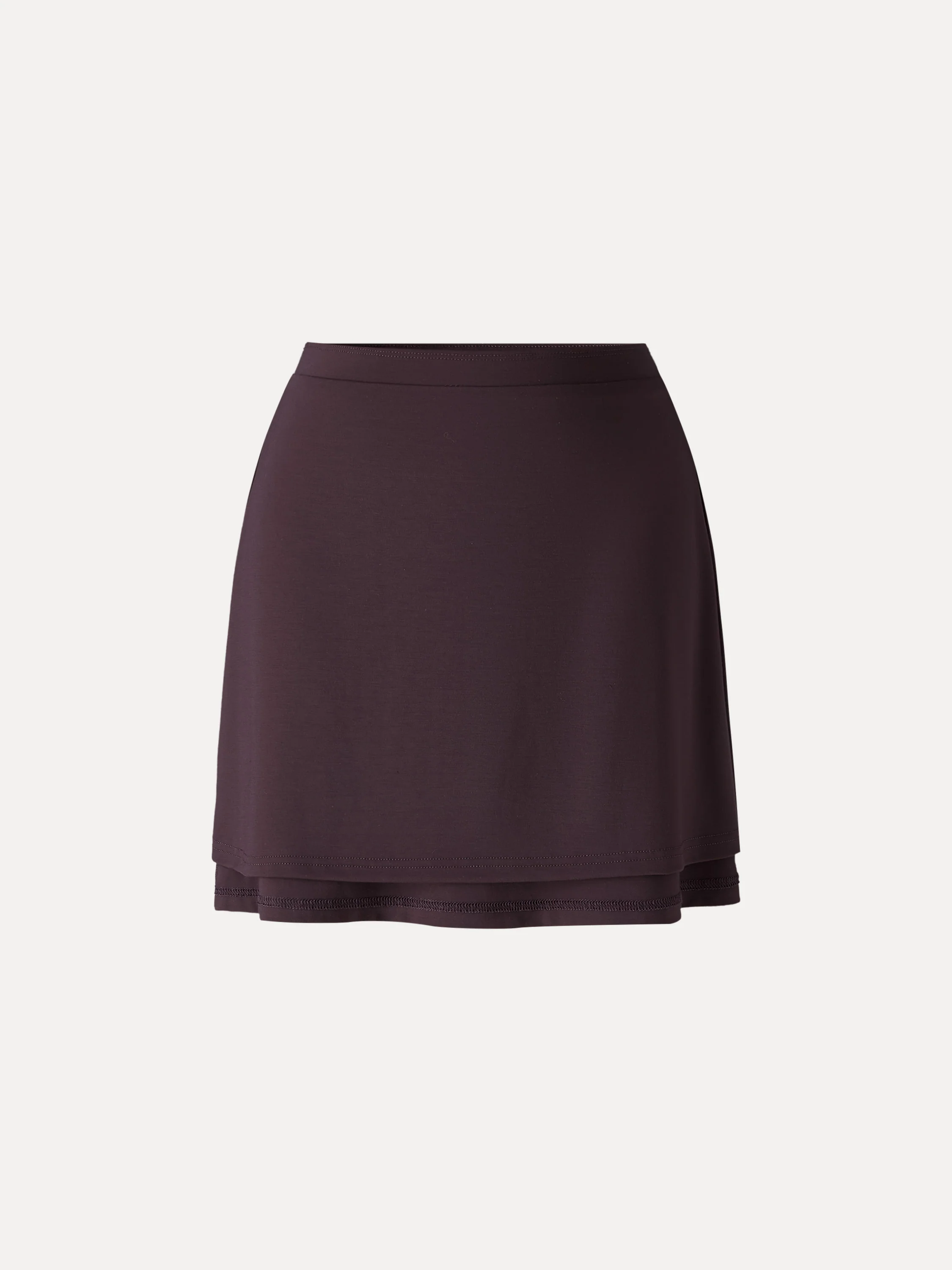 2Pcs Set Tucked Asymmetrical Hem Top & A-Line Pull-On Skirt - Image 14