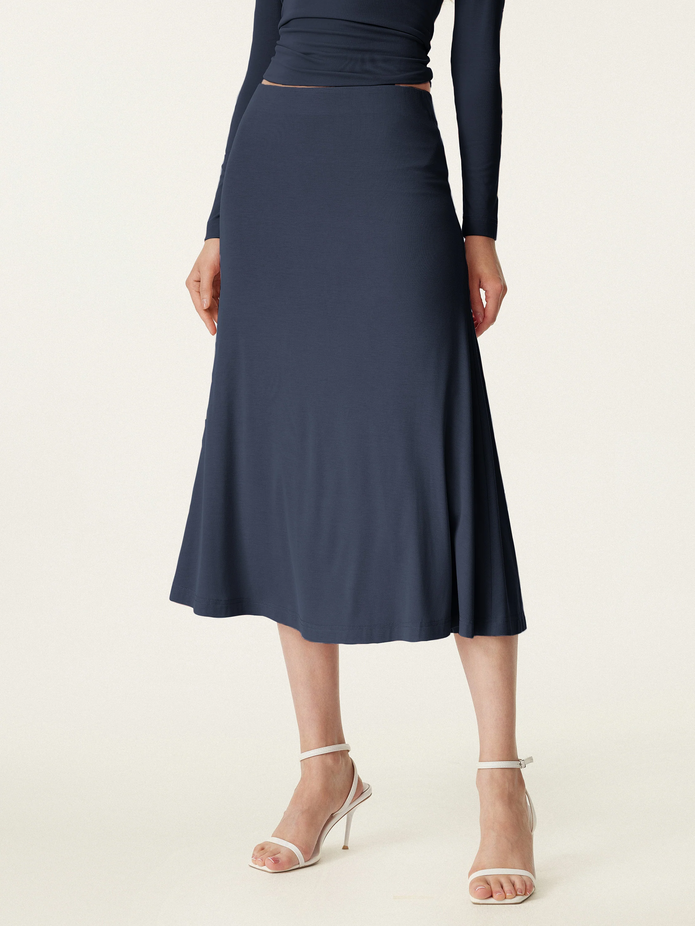 Breezy Pull-on Mermaid Midi Skirt - Image 7