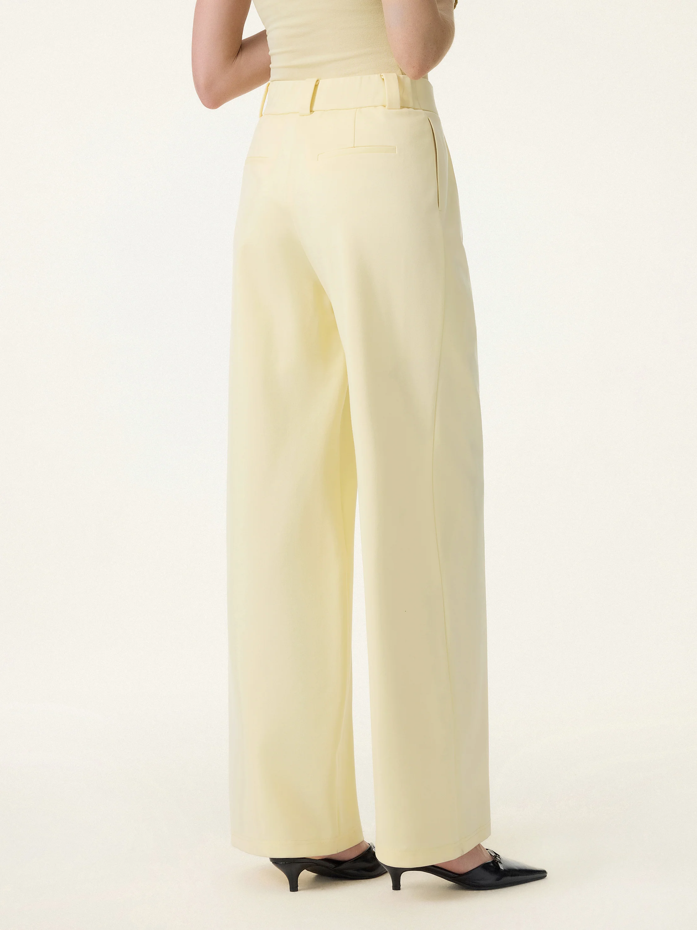 4-Way Stretch Drapey Mid Rise Wide Leg Work Pant - Image 14
