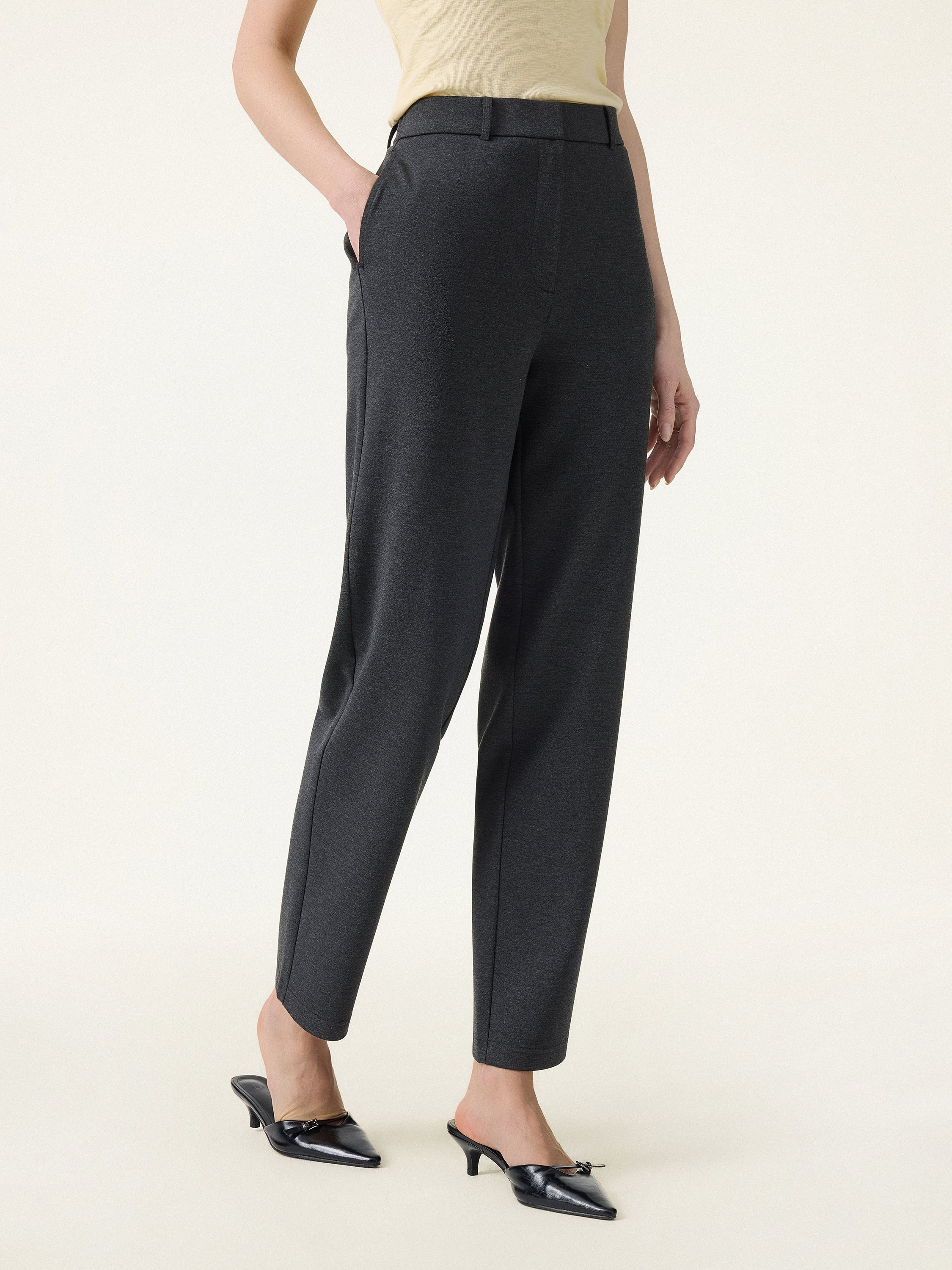 4-Way Stretch High Rise Tapered Leg Pant with Pockets - Image 10