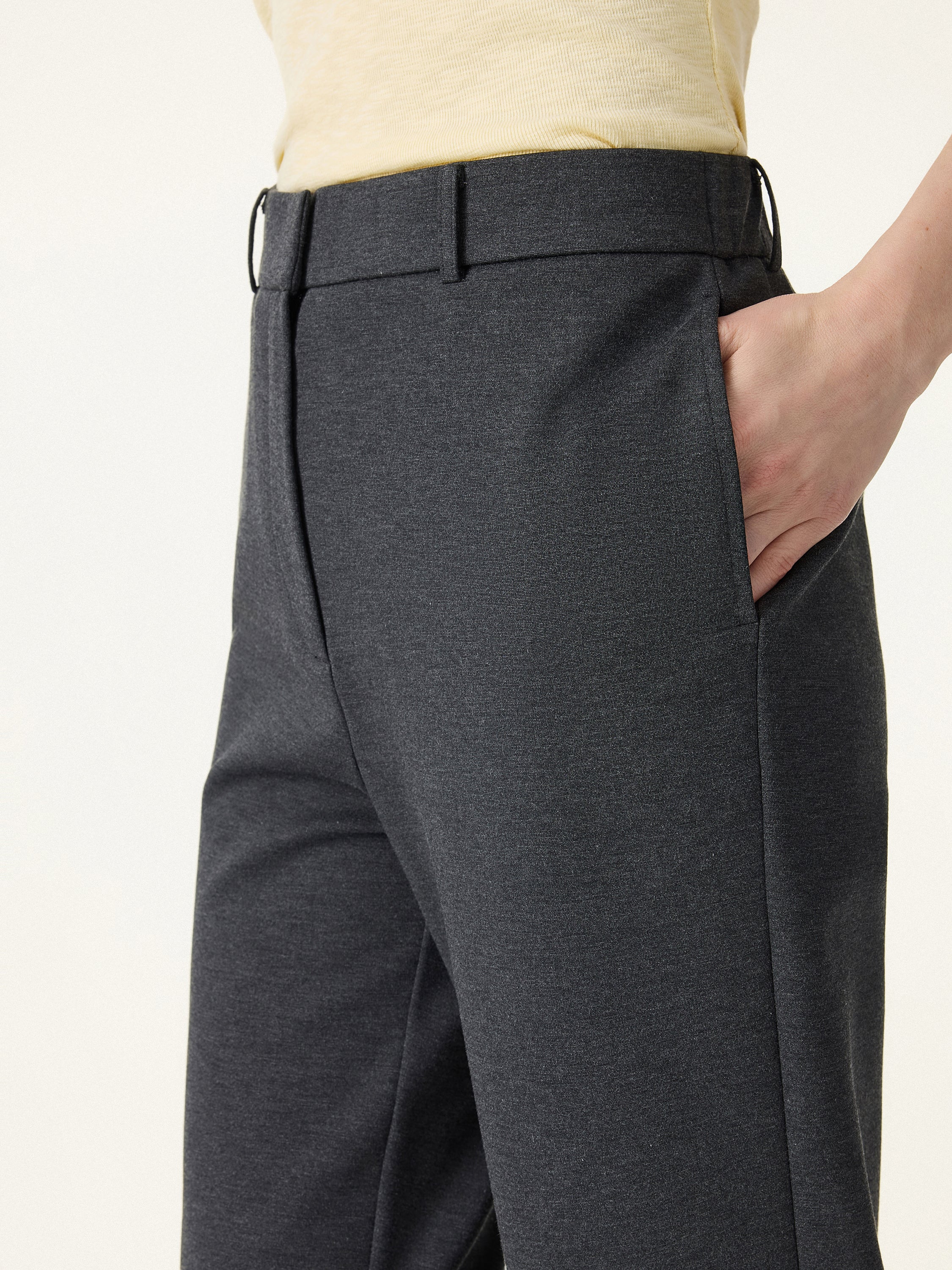 4-Way Stretch High Rise Tapered Leg Pant with Pockets - Image 4