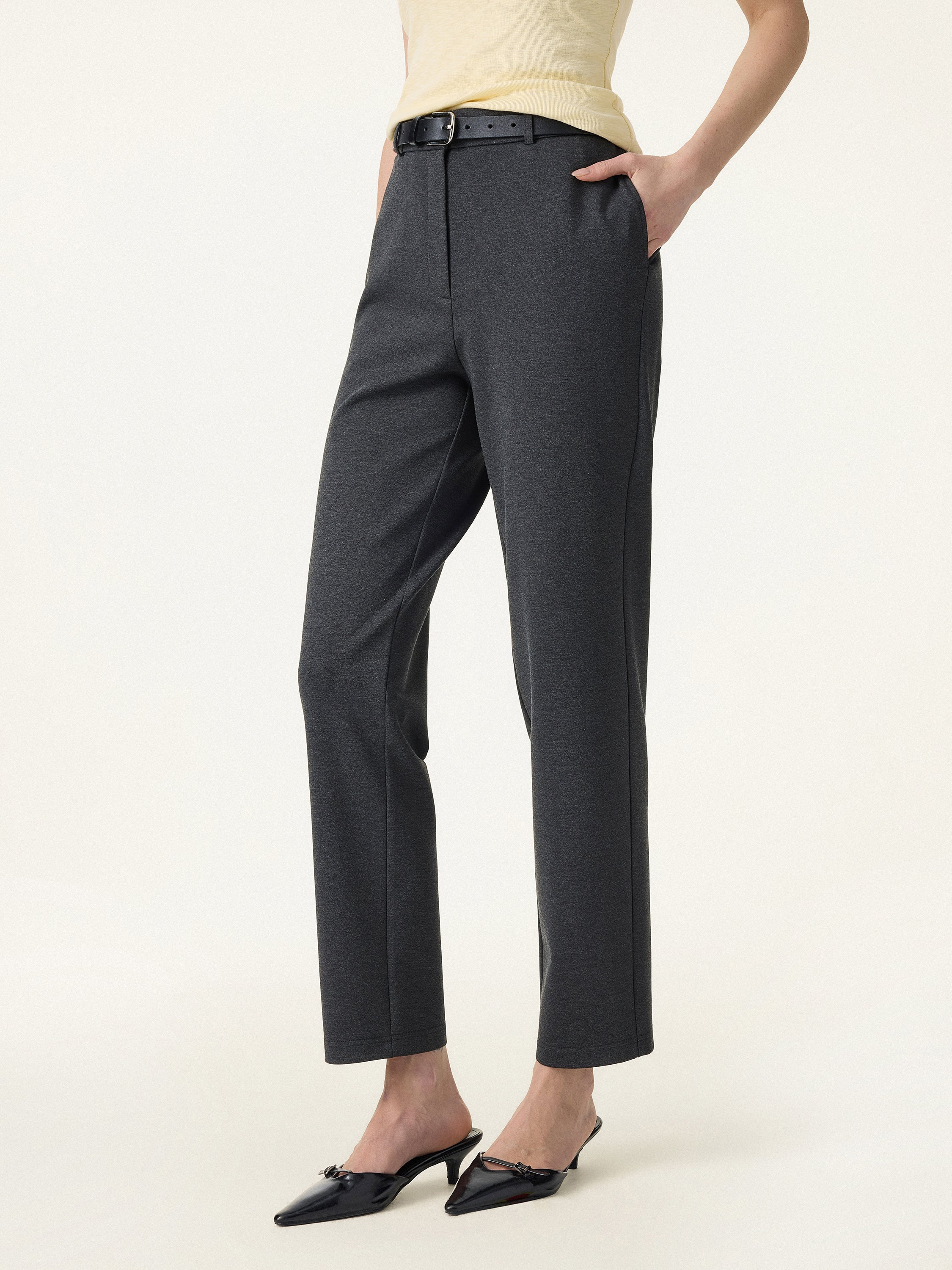 4-Way Stretch High Rise Tapered Leg Pant with Pockets - Image 9