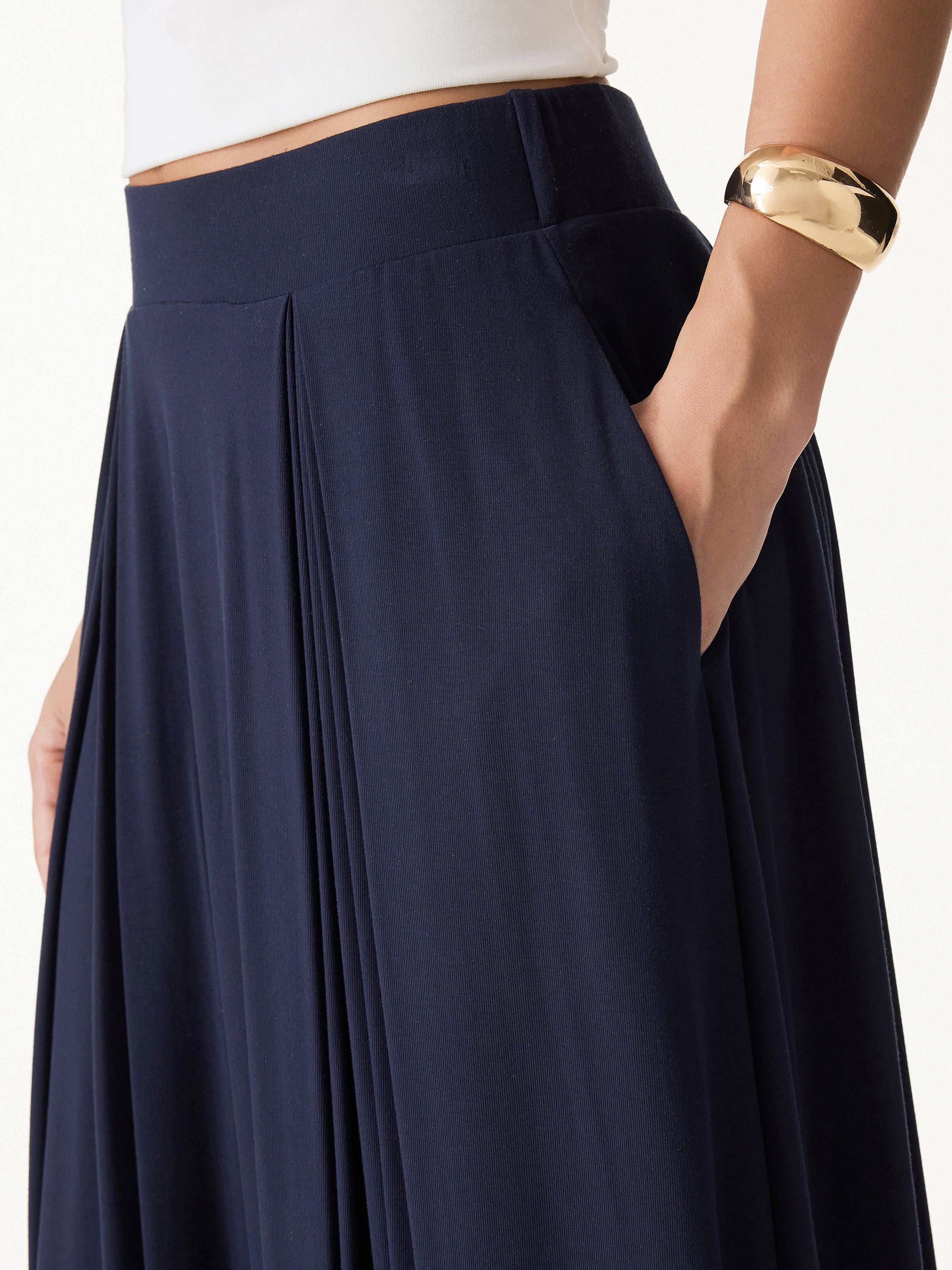 Breezy Drapey Midi Skirt - Image 2
