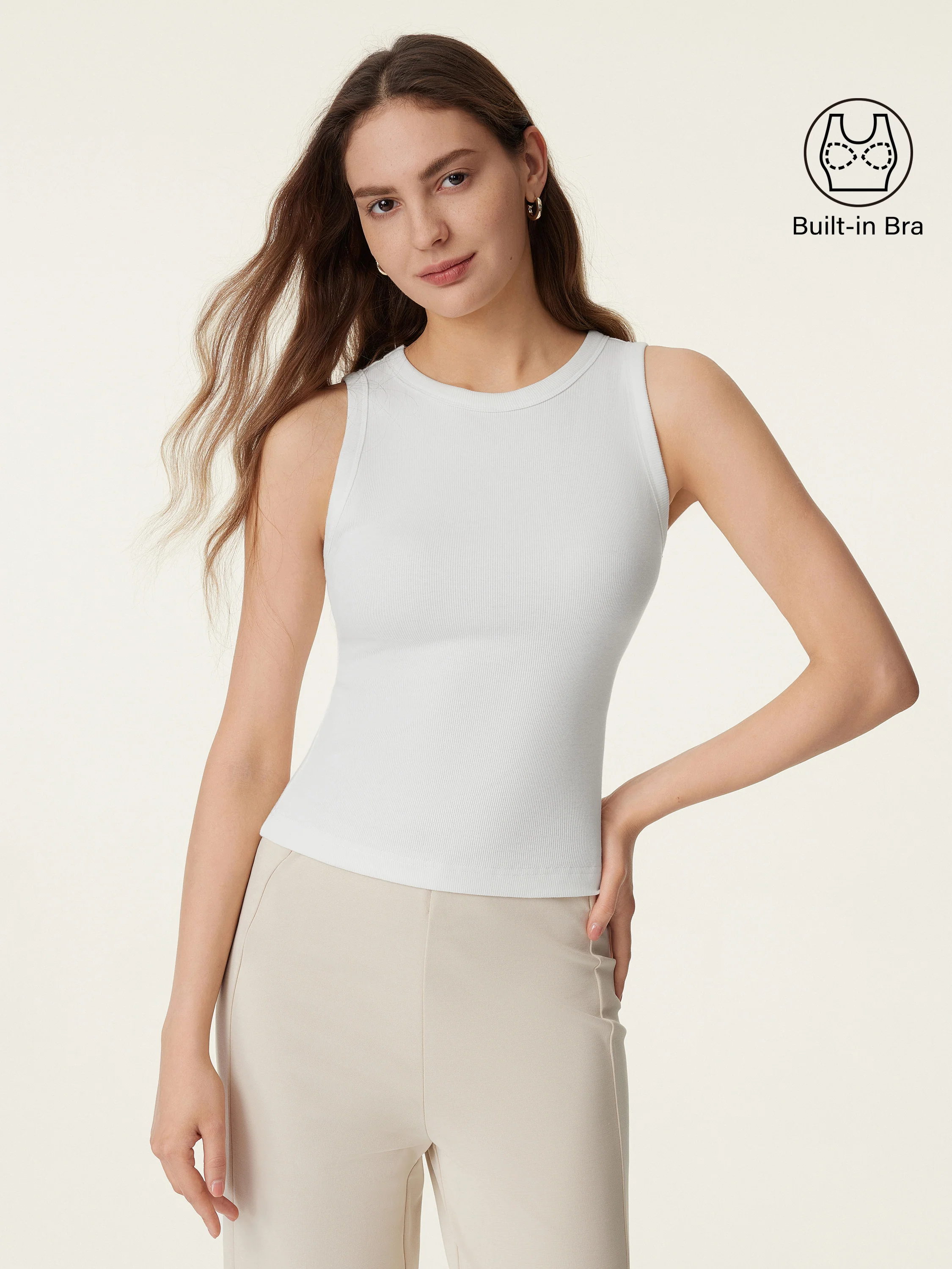 Crewneck Cotton New Airy Bra Tank