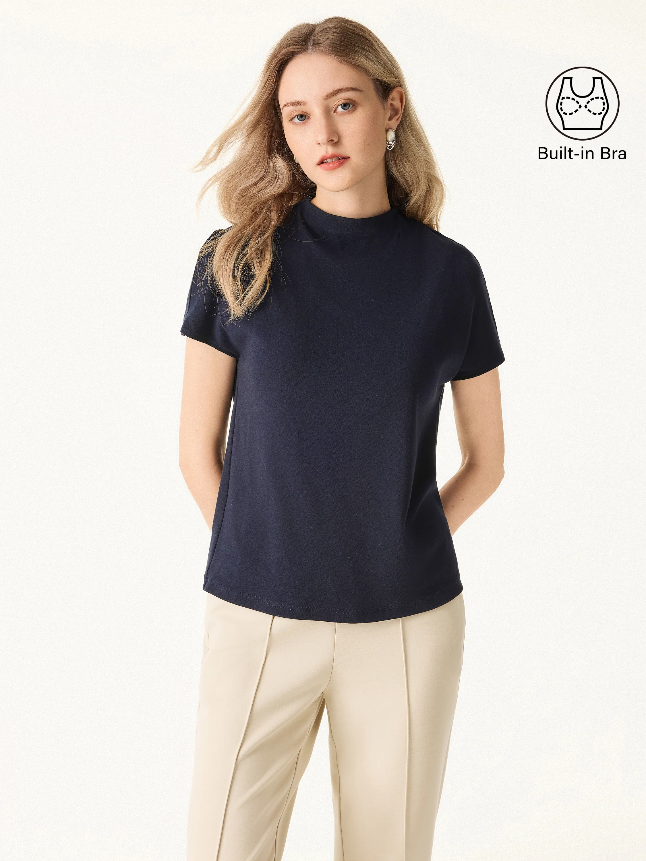 Essential Mockneck Short sleeves Bra Top - Image 10