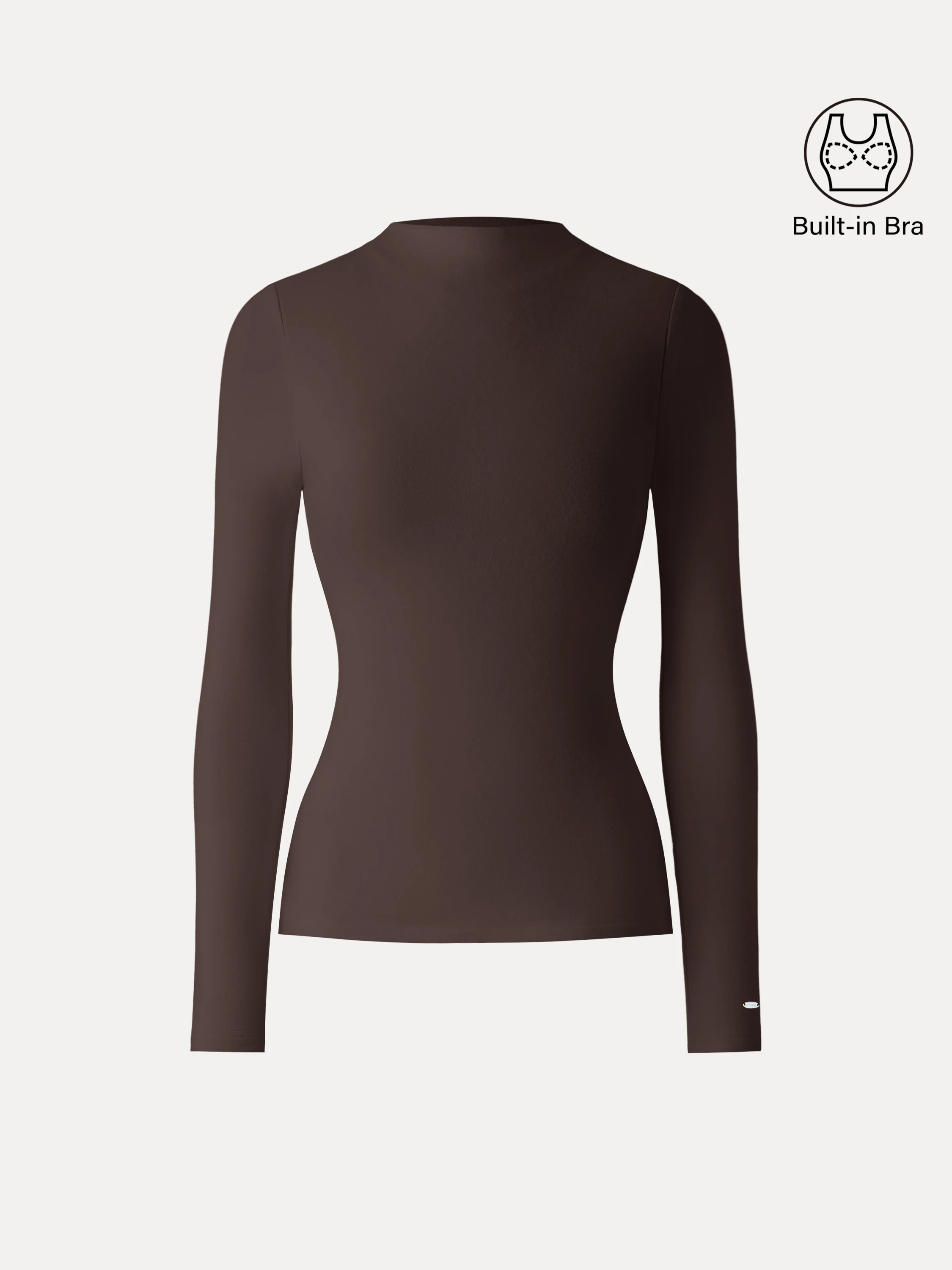 MaxWarm Brushed Mockneck Long Sleeve Bra Top - Image 13