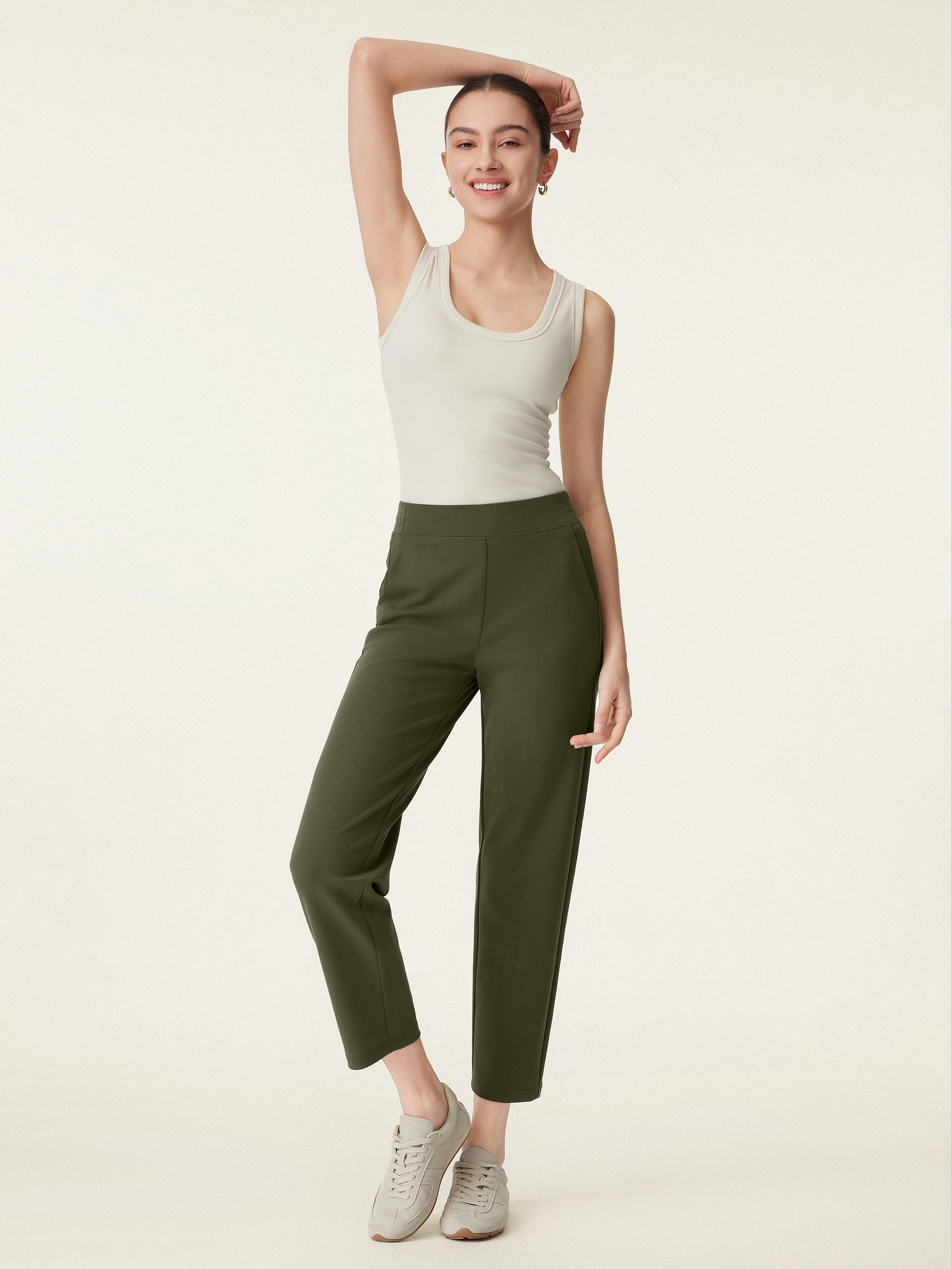 Mid Rise Pull-on Tapered Pant with Pockets - Image 14