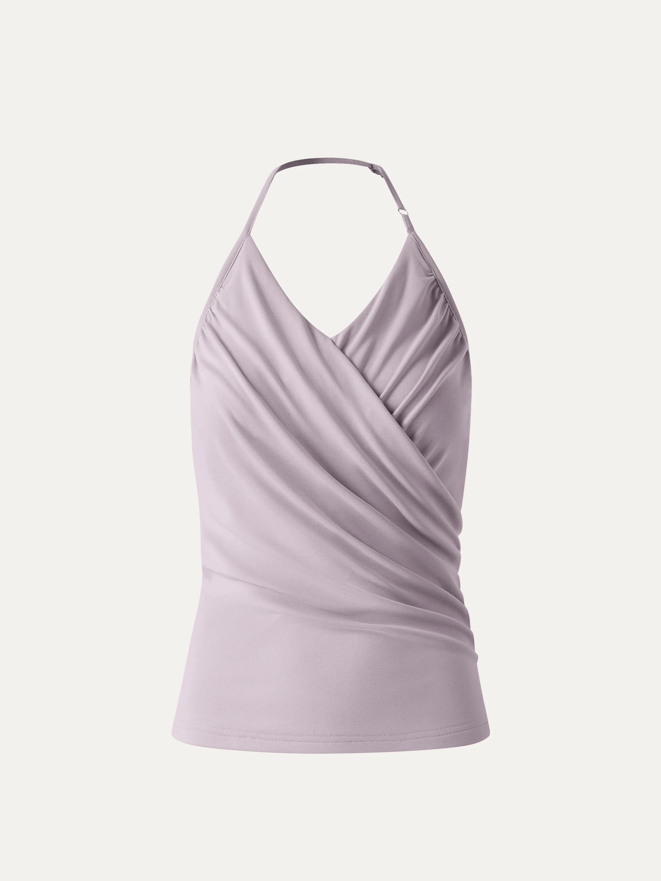 Modal Halter Neck Surplice Ruched Bandless Bra Top - Image 13