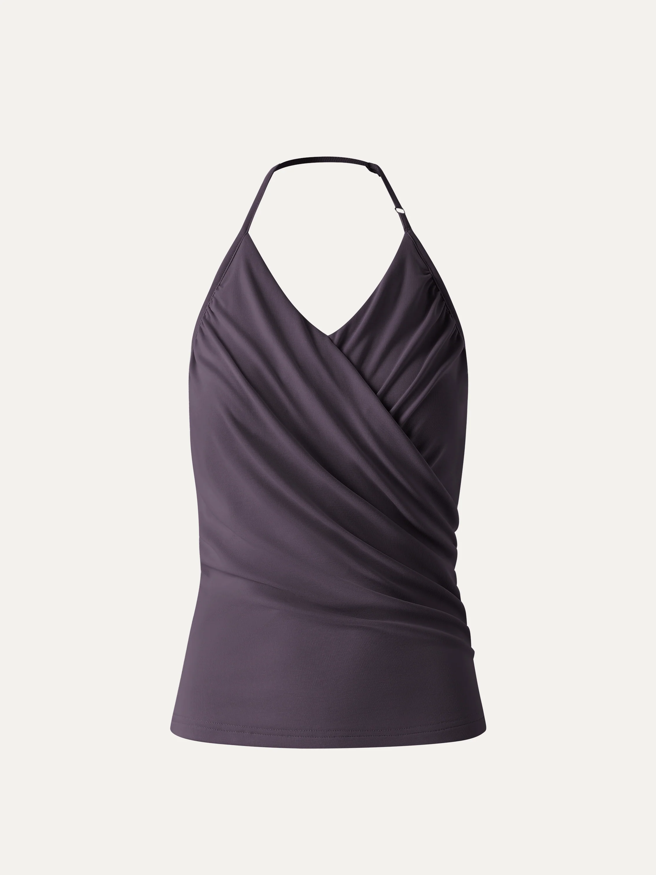 Modal Halter Neck Surplice Ruched Bandless Bra Top - Image 15