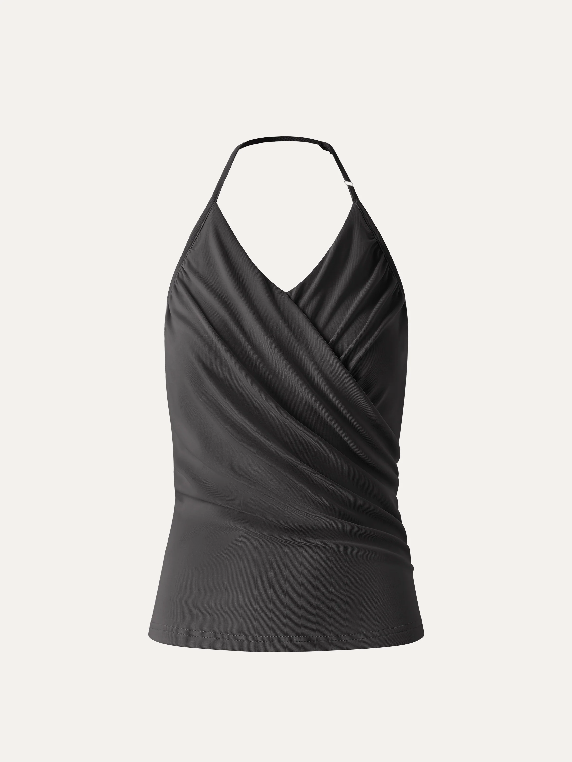 Modal Halter Neck Surplice Ruched Bandless Bra Top - Image 17