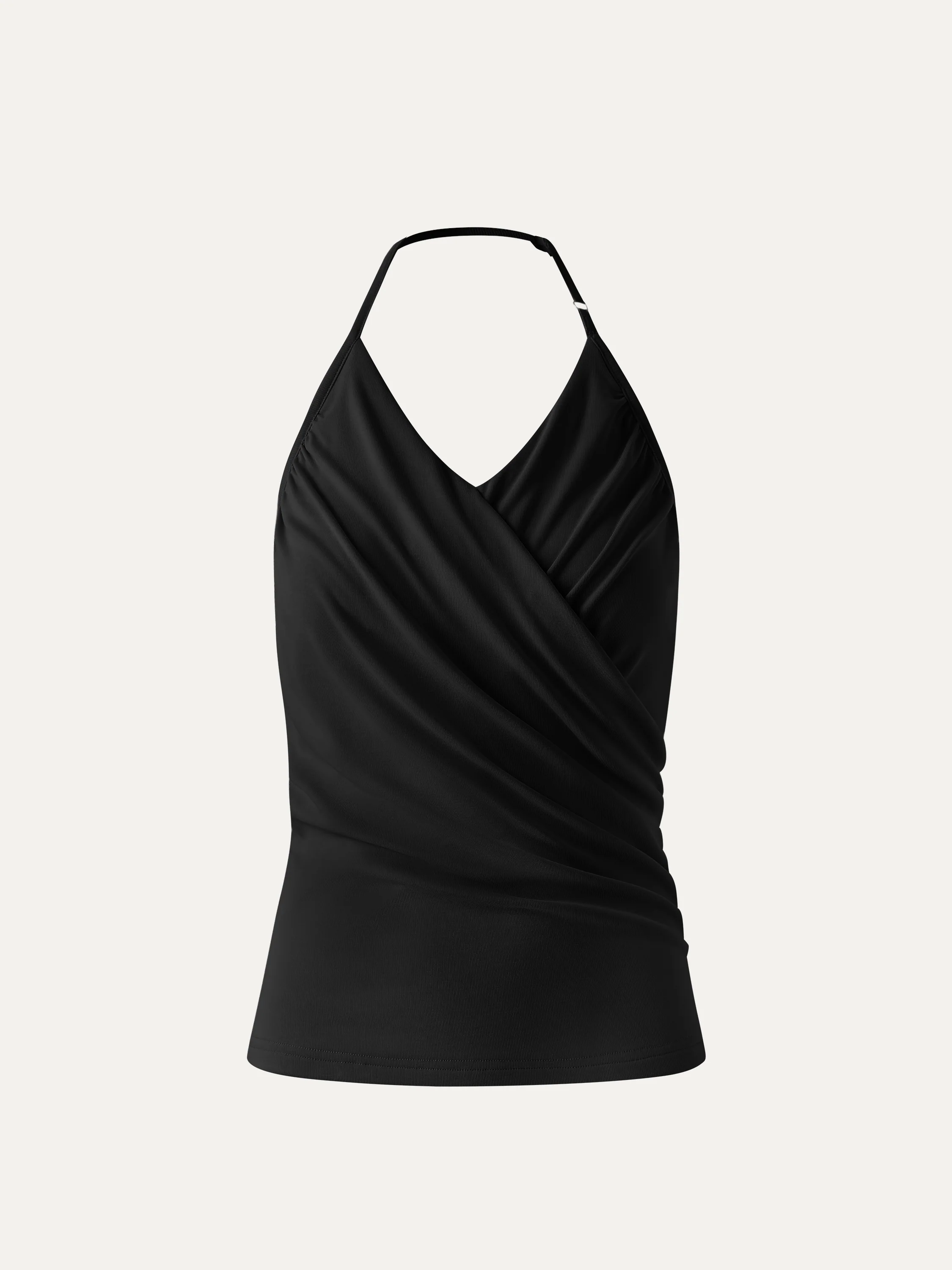 Modal Halter Neck Surplice Ruched Bandless Bra Top - Image 18