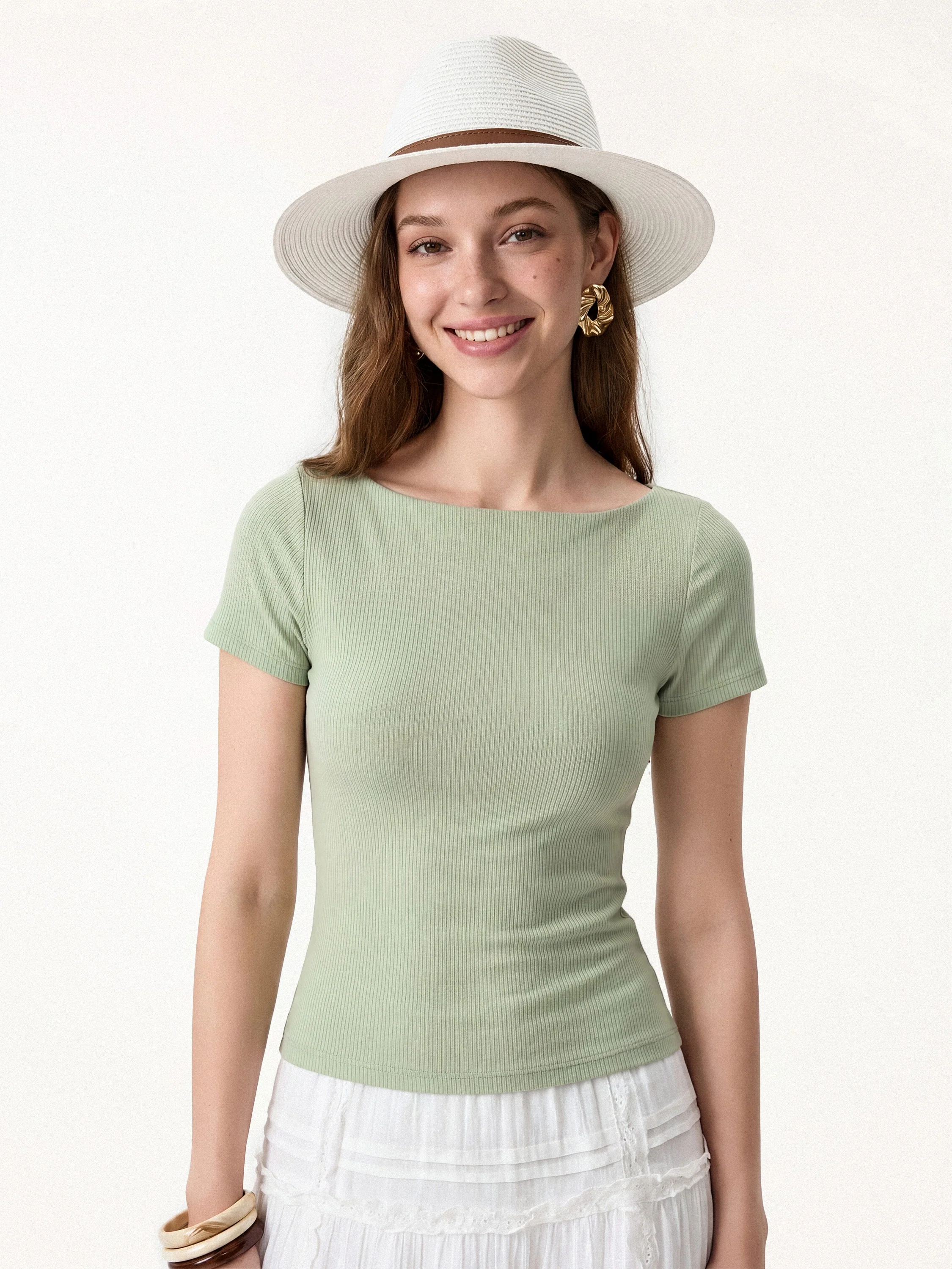 Ribbed Open Back Summer Bra Top - Image 10