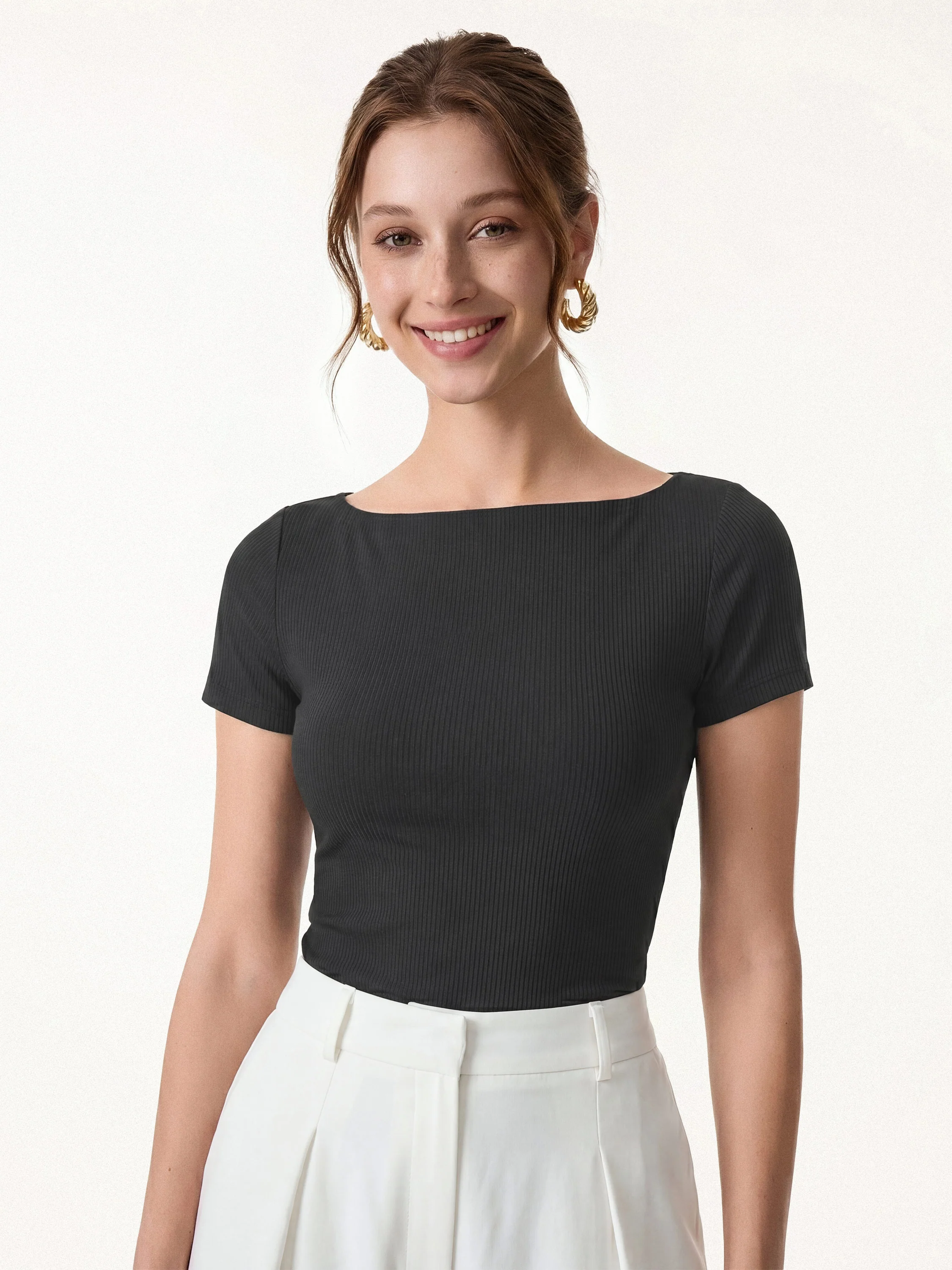 Ribbed Open Back Summer Bra Top - Image 18