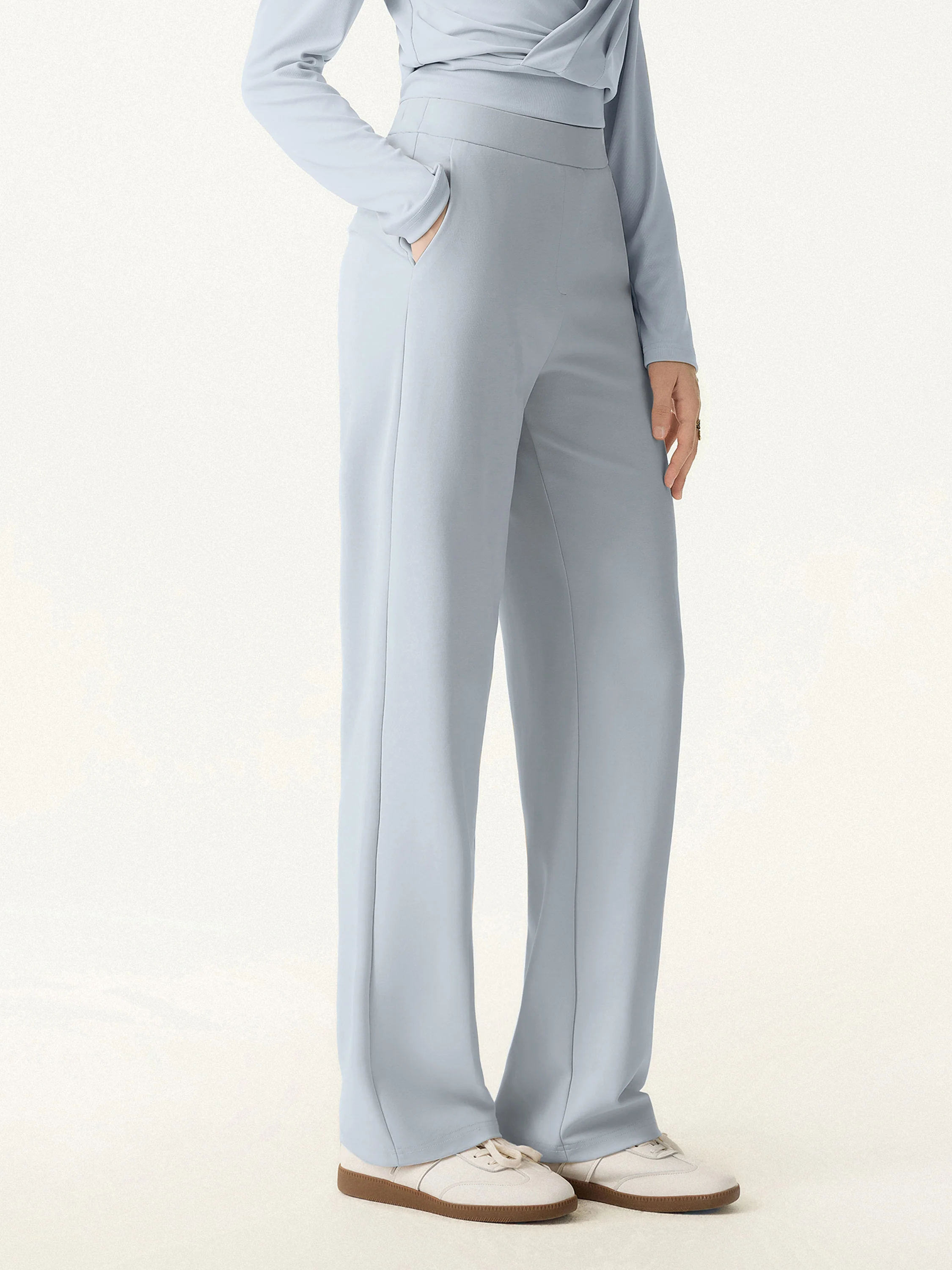Sandwashed Modal Breathable Straight Leg Pull-on Travel Pant - Image 3
