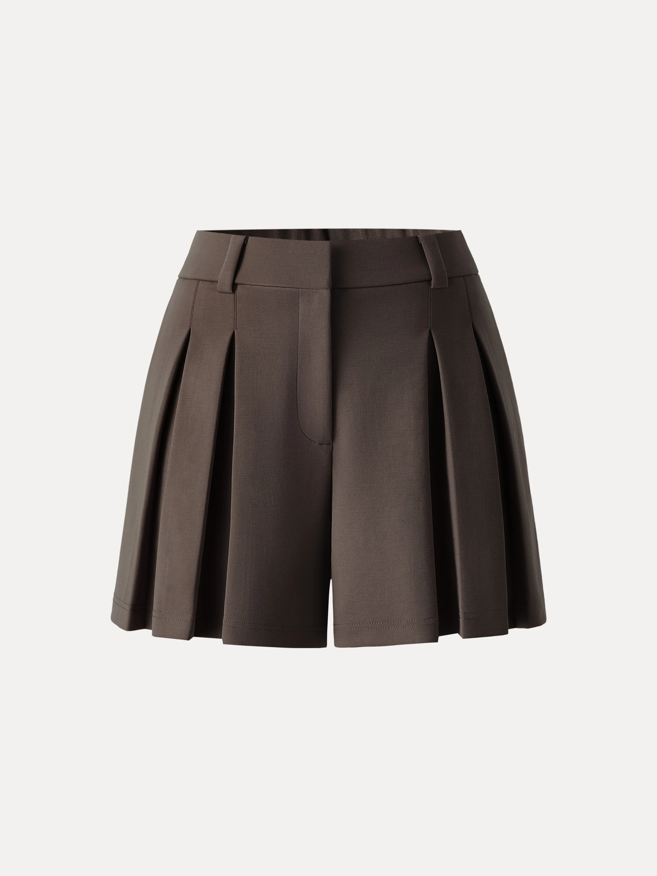 Sandwashed Modal High Rise A-Line Pleated Shorts - Image 13