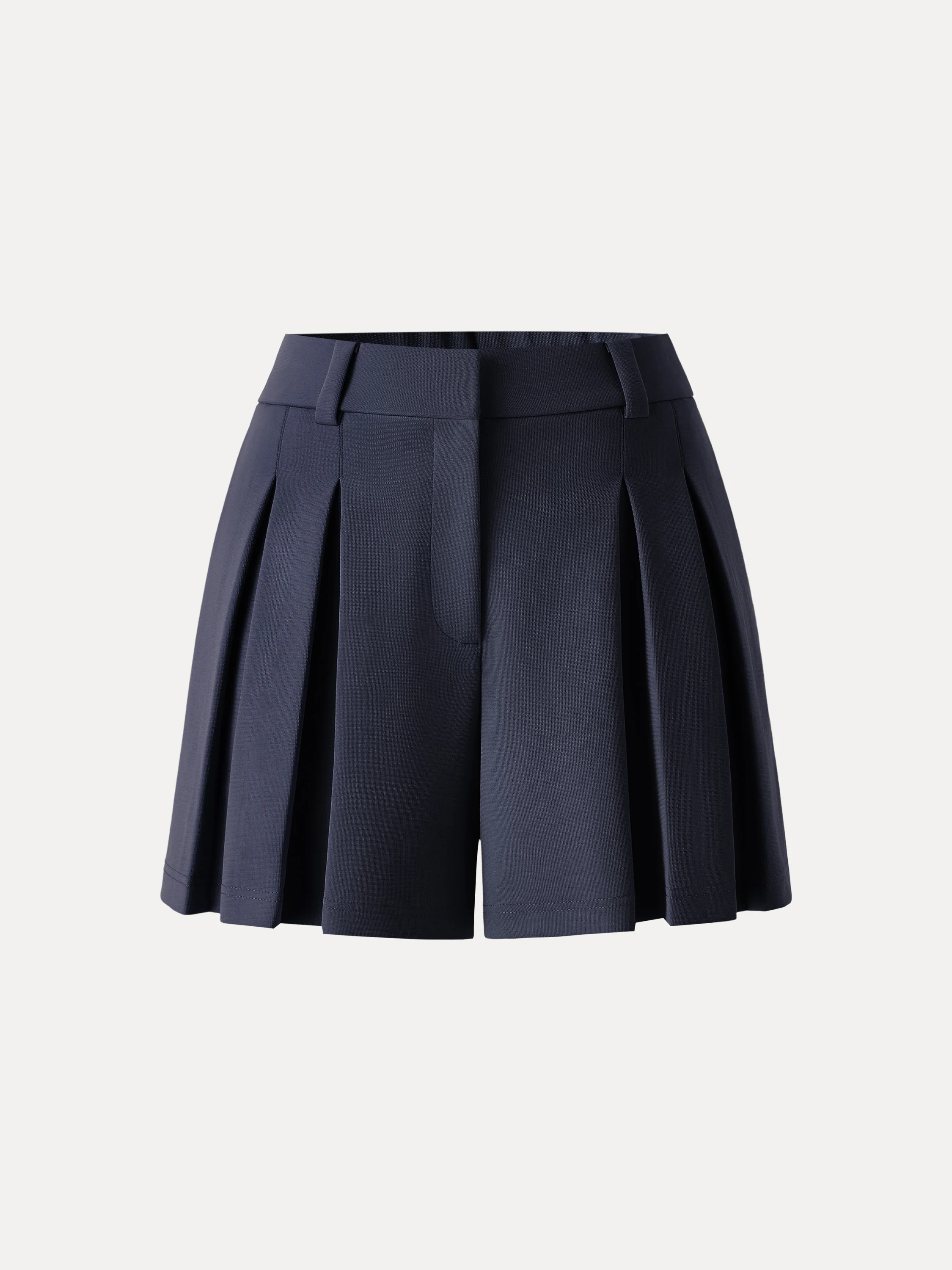 Sandwashed Modal High Rise A-Line Pleated Shorts - Image 14