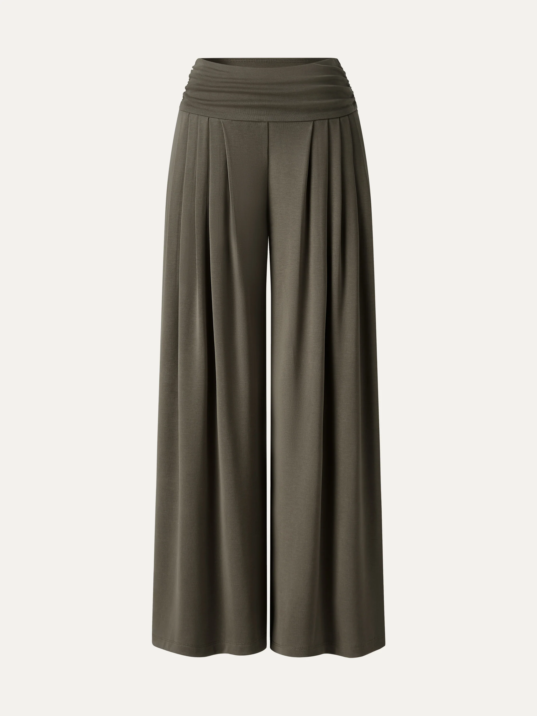 Sandwashed Super Flowy Tucked Palazzo Pant with Pockets - Image 11