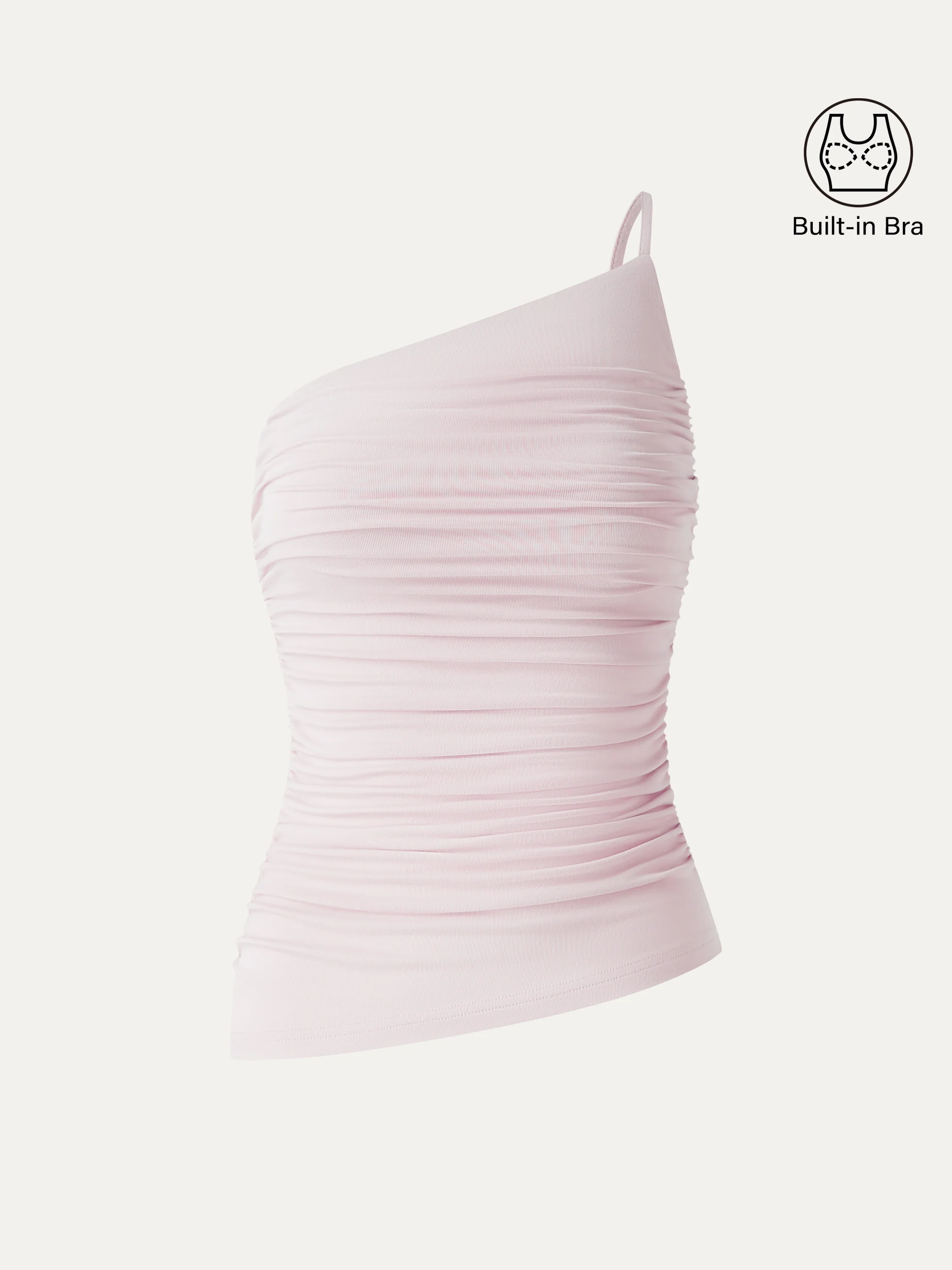 SkinKiss Ruched One Shoulder Asymmetrical Bra Top - Image 12