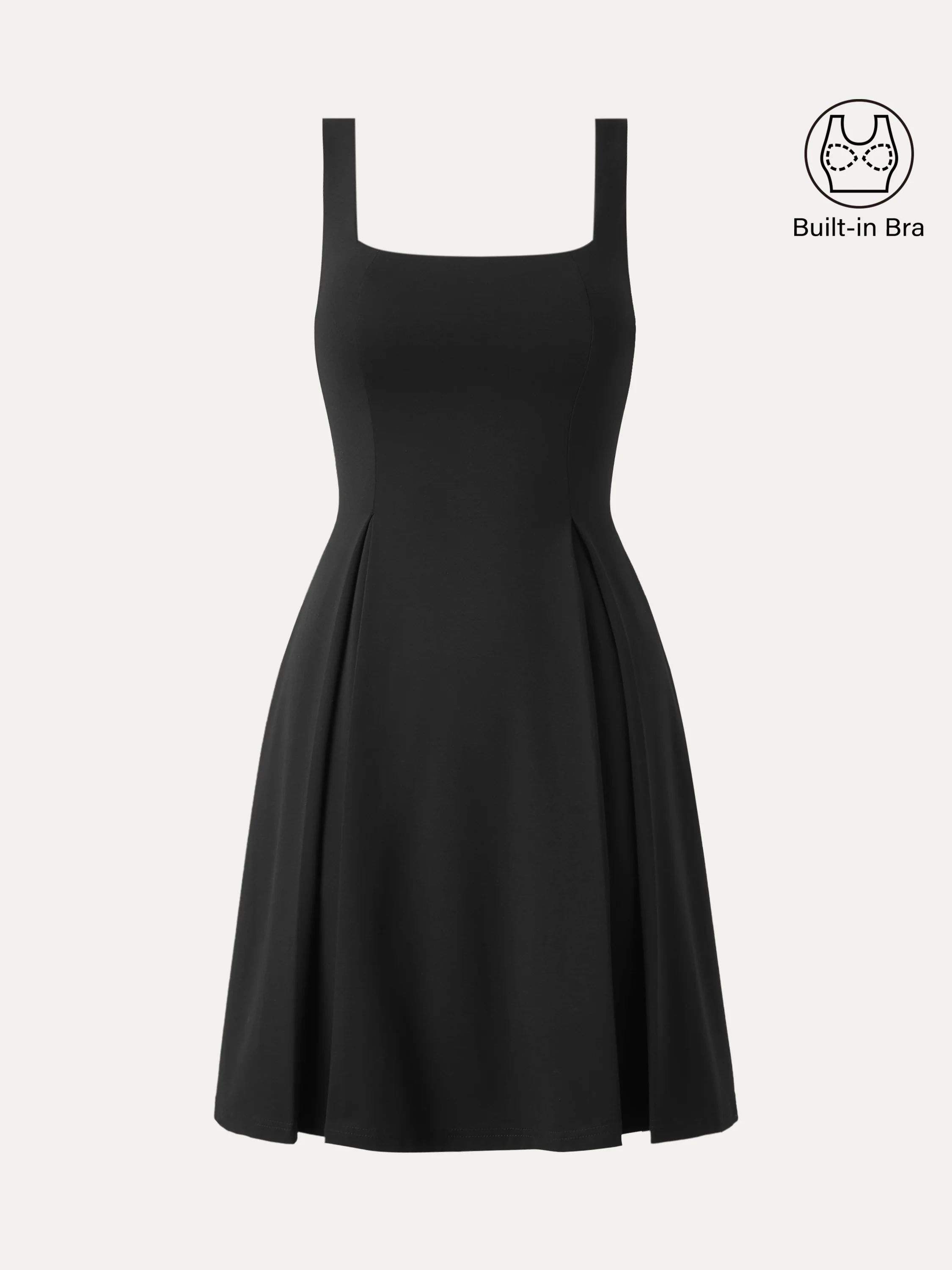 Square Neck Fit-and-flare Mini Bra Dress - Image 2