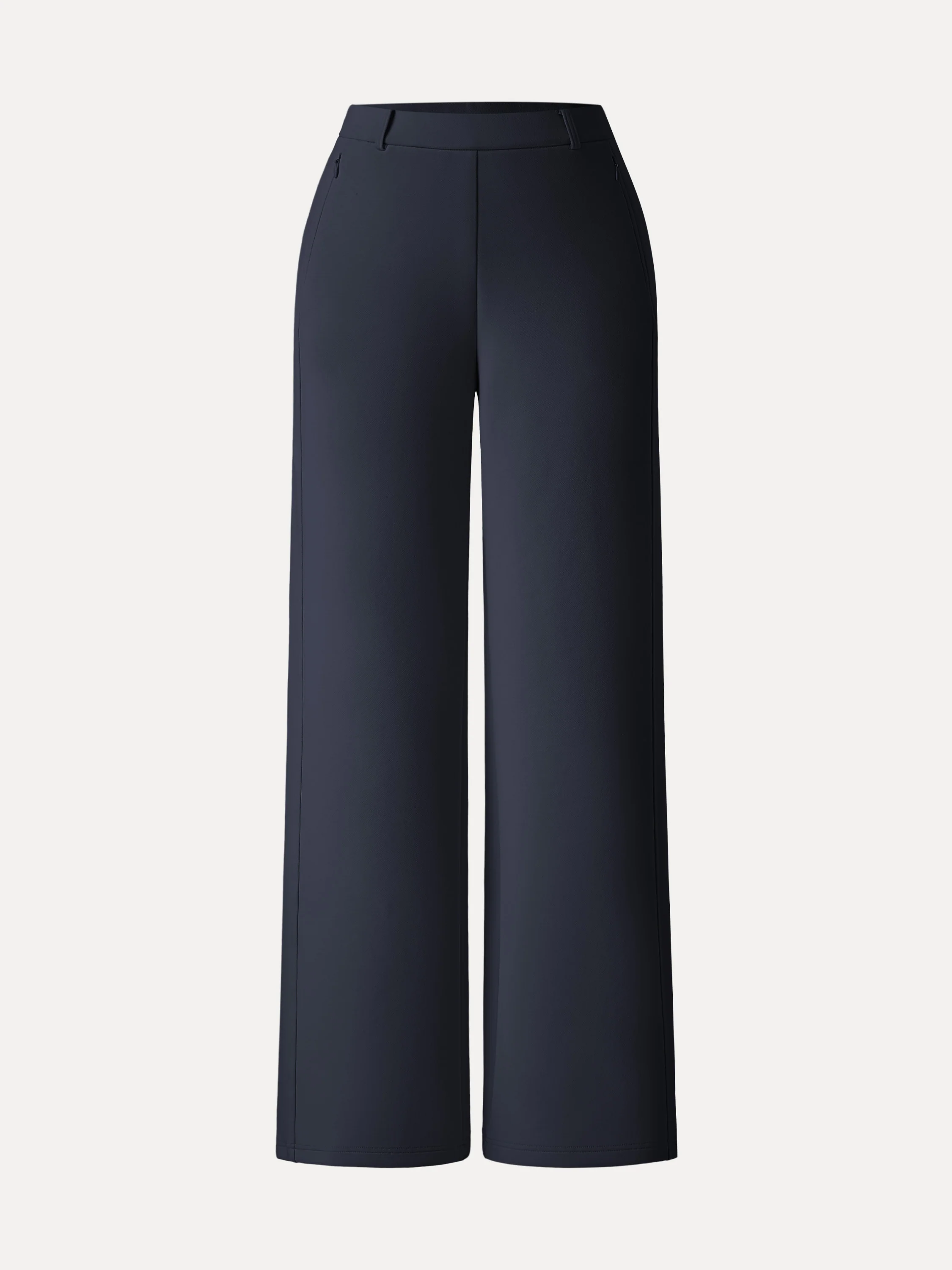 Stretch Cotton Blend Slimming High Rise Wide Leg Pant - Image 19