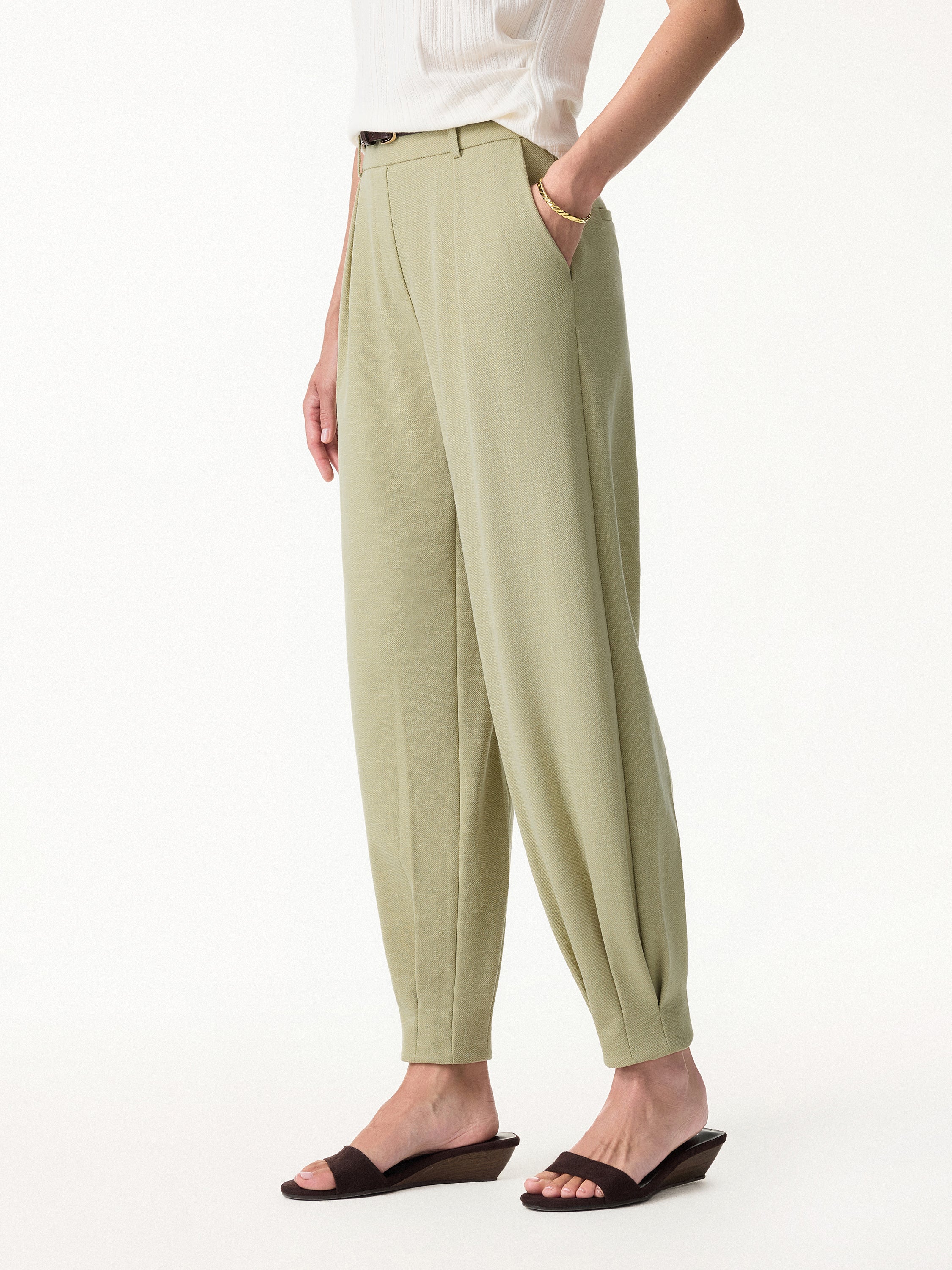 Stretch Linen-Like Wrinkle-Resistant Tapered Pant - Image 11