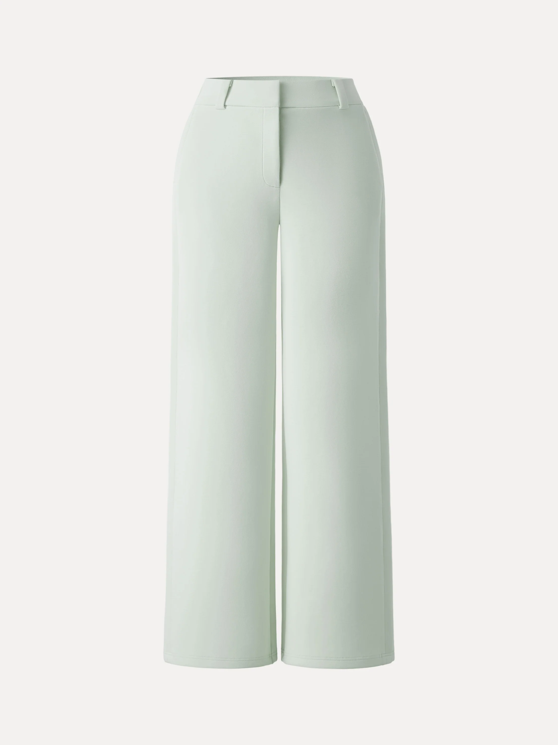 Stretchy Mid Rise Fly-Front Wide Leg Trouser - Image 20