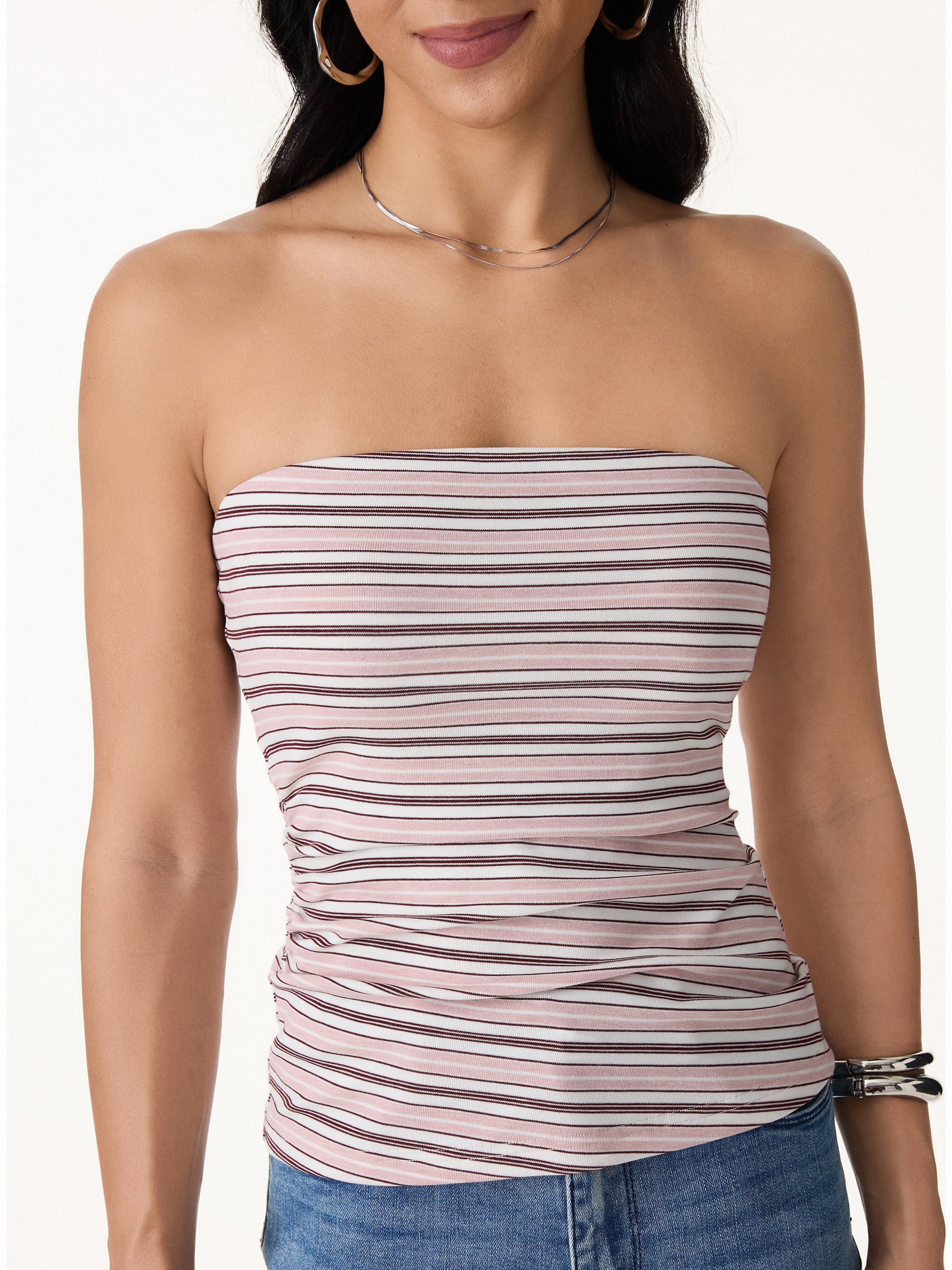 Striped Bra Tube Top - Image 3