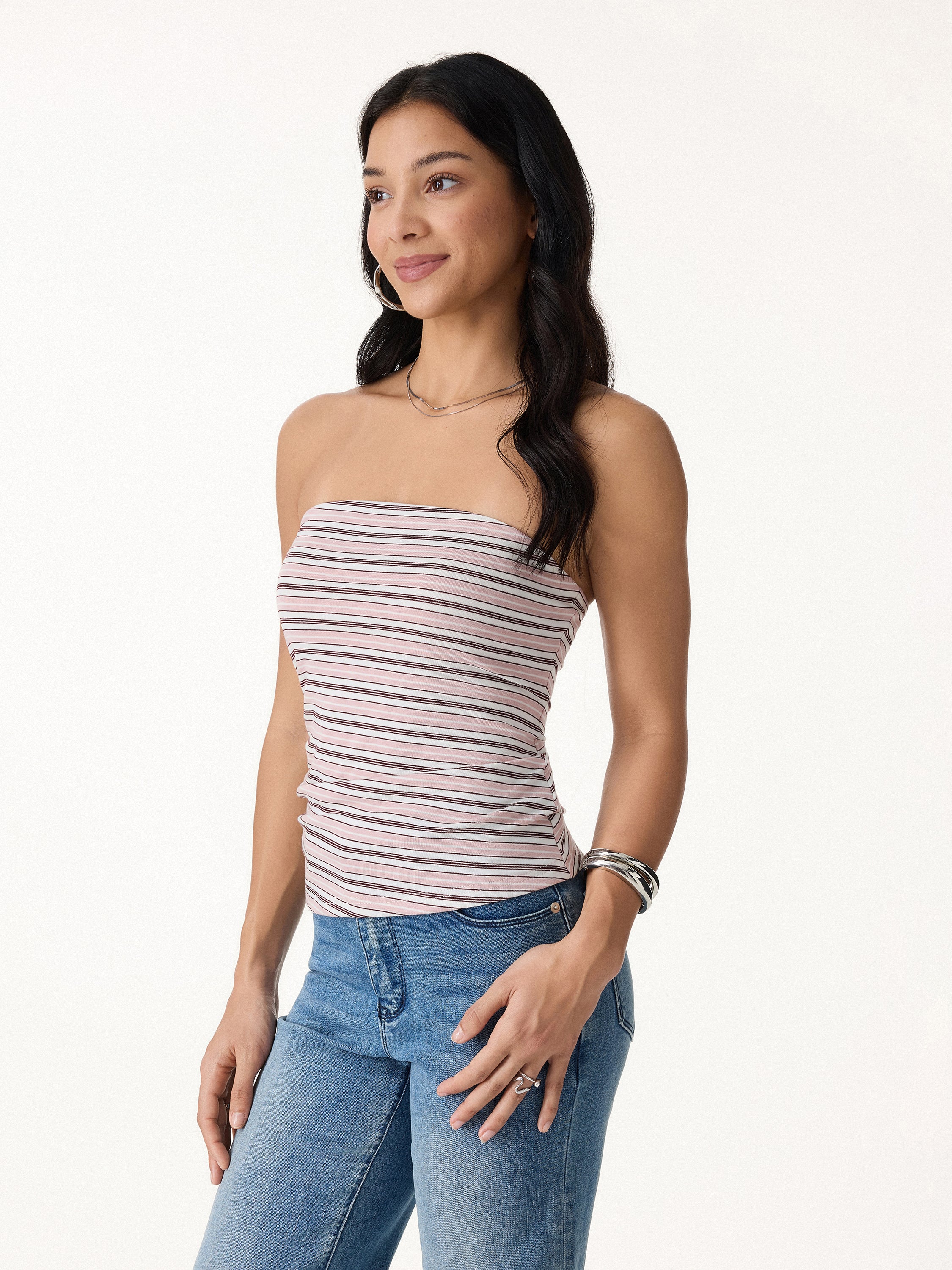 Striped Bra Tube Top - Image 4