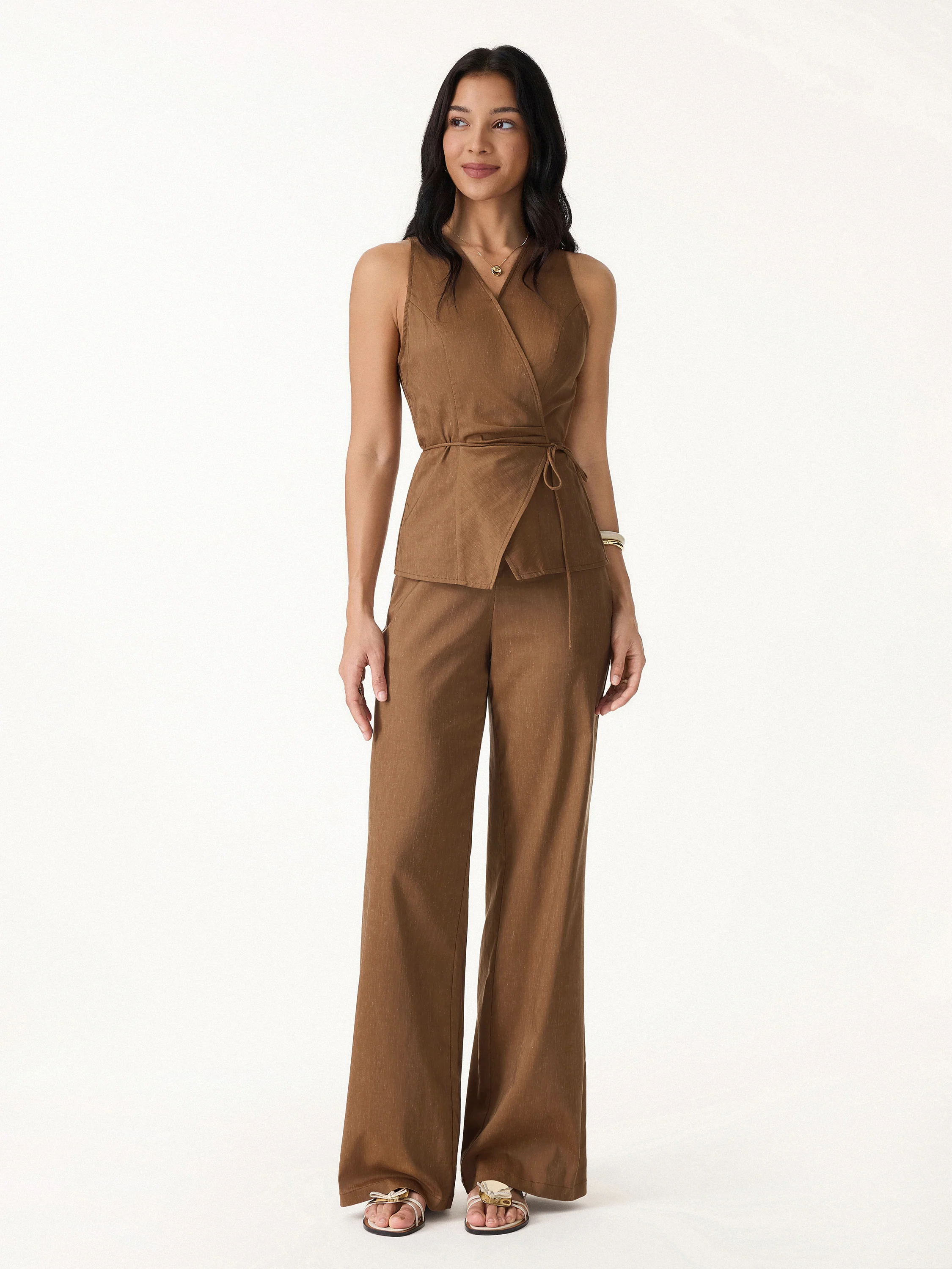 Wrap Top with Self-Tie - Image 5