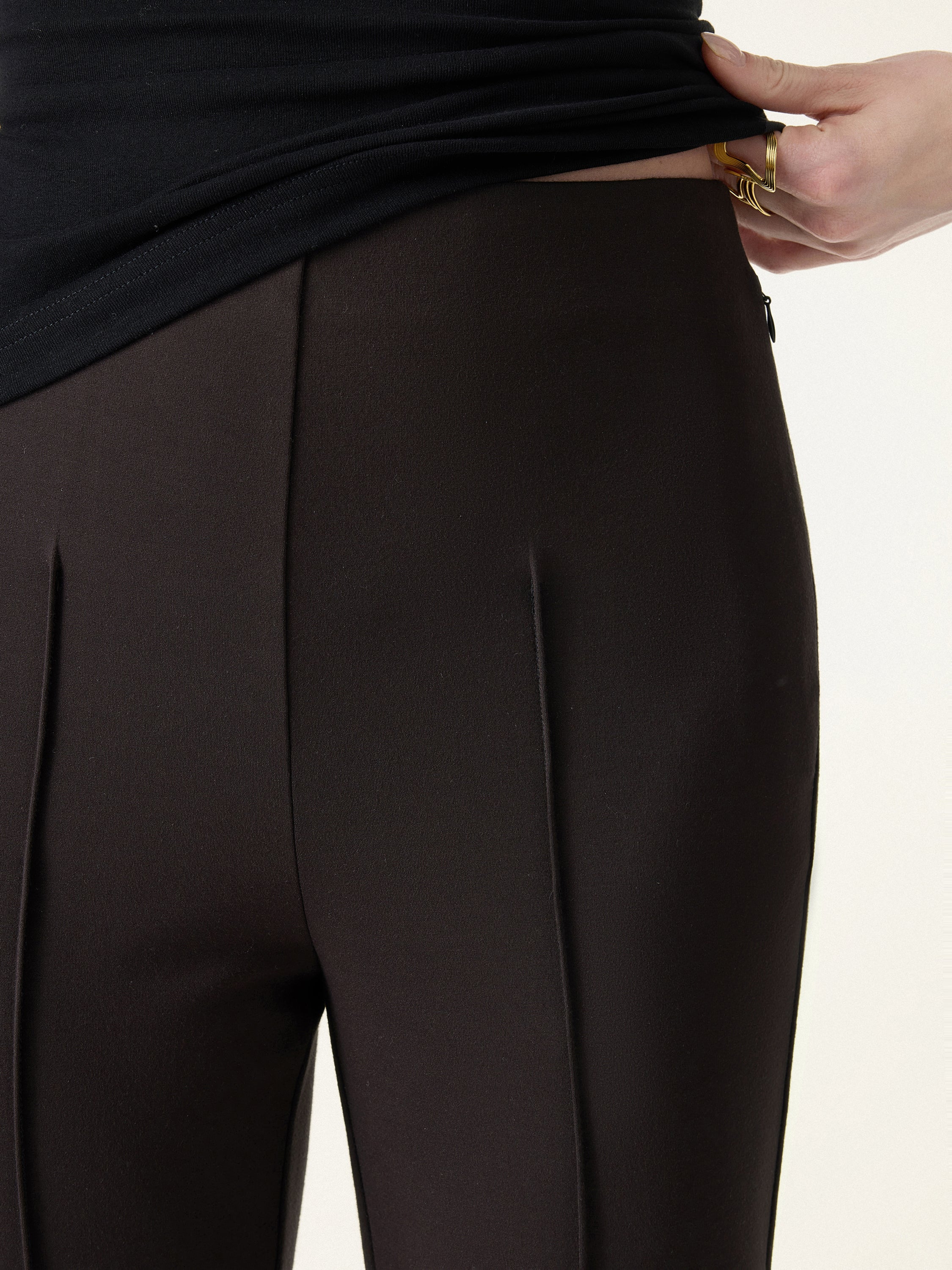 Wrinkle-Resistant High Rise Cropped Flare Leg Travel Pant - Image 5