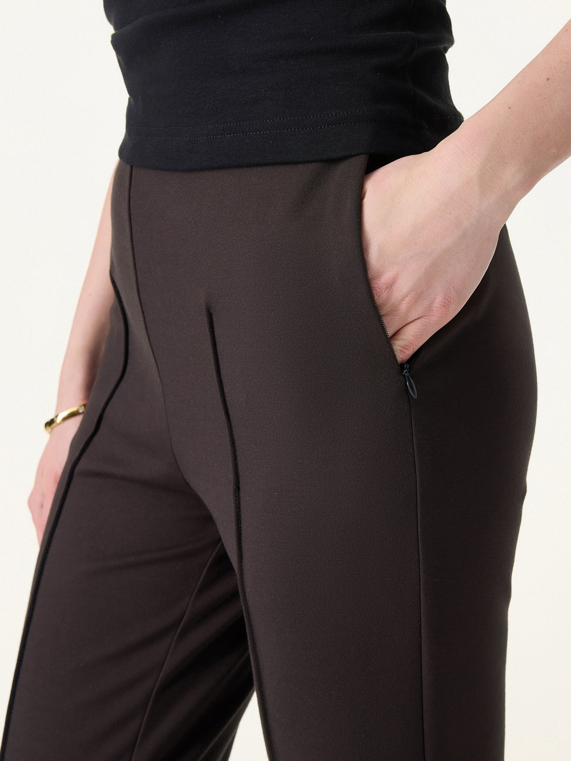 Wrinkle-Resistant High Rise Cropped Flare Leg Travel Pant - Image 6