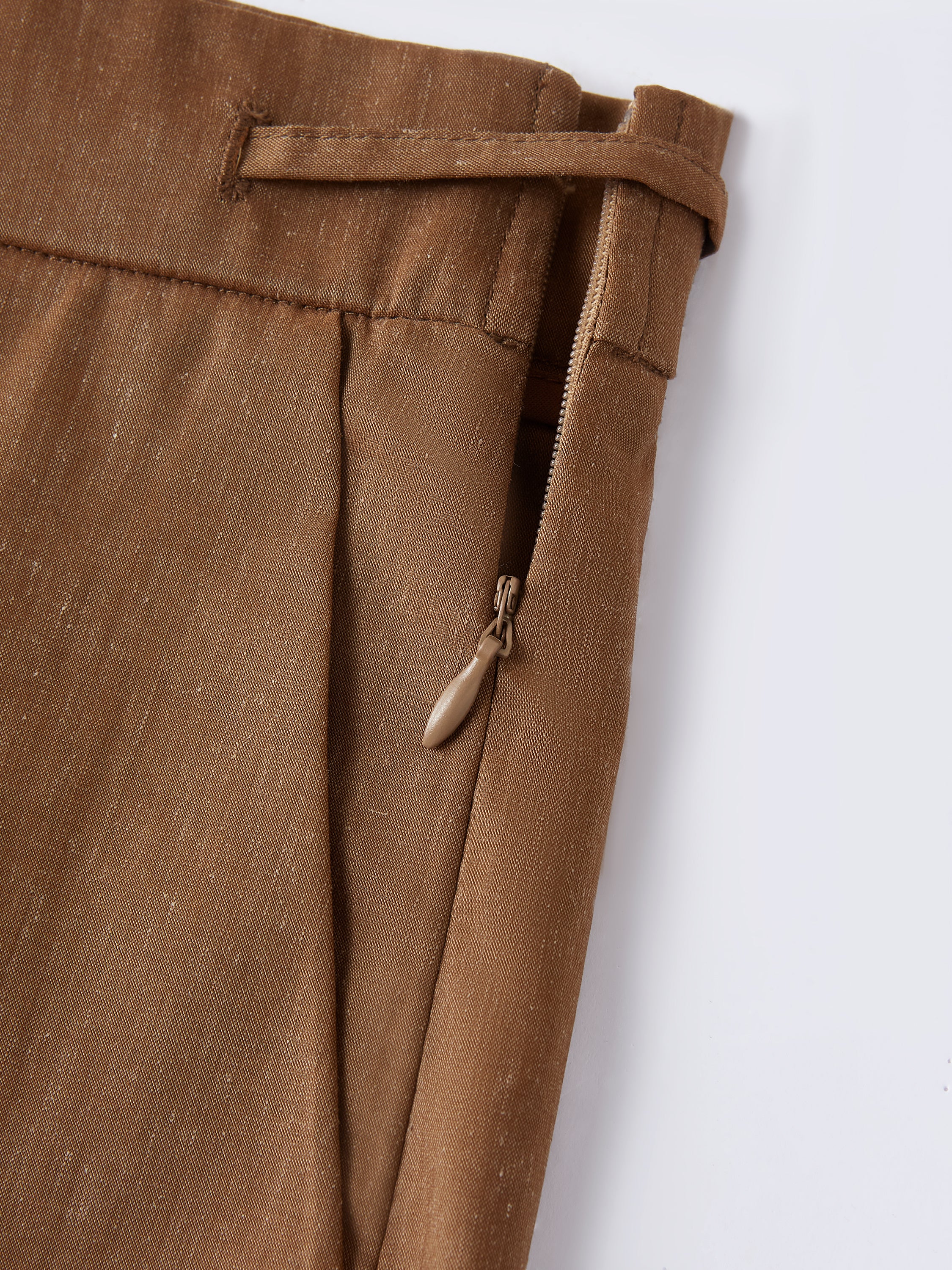 Wrinkle-Resistant Linen Drawstring Wide Leg Pant with Pockets - Image 4